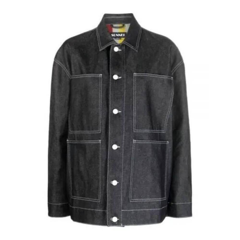 SUNNEI Boxy Long-Sleeve Shirt Jacket with Patch Pockets